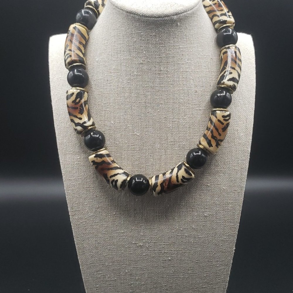 Animal Print Tribal Necklace